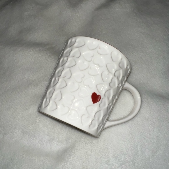 Starbucks Other - Starbucks 2007 Valentine Red Heart White Hearts White Ceramic Coffee Mug 16 oz